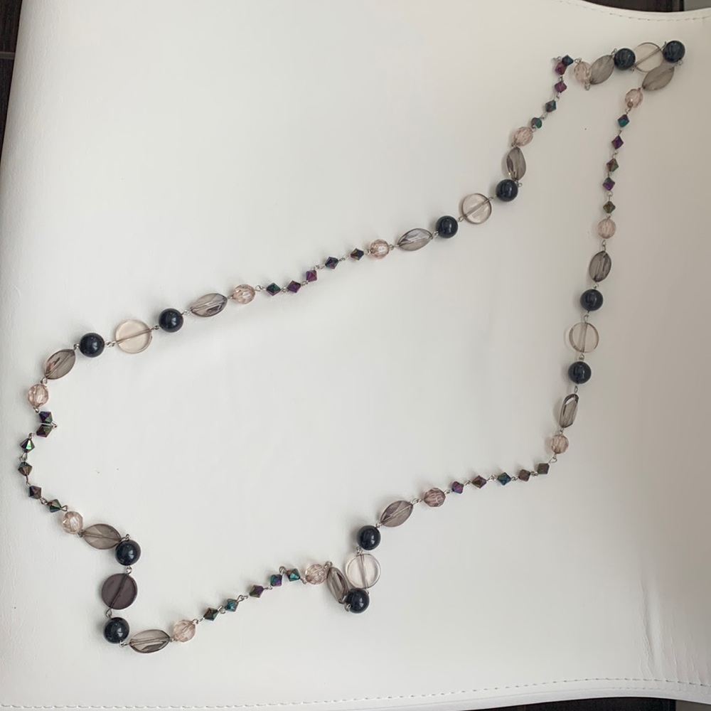 Beaded long necklace